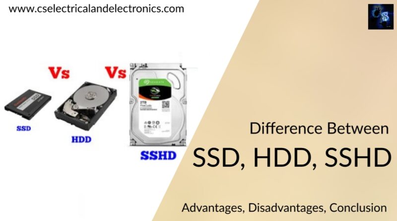 difference Between SSD, hdd, sshd