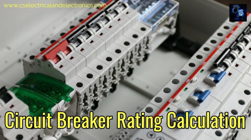 circuit breaker rating calaculation