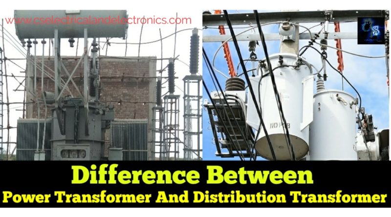 Difference between power transformer and distribution transformer