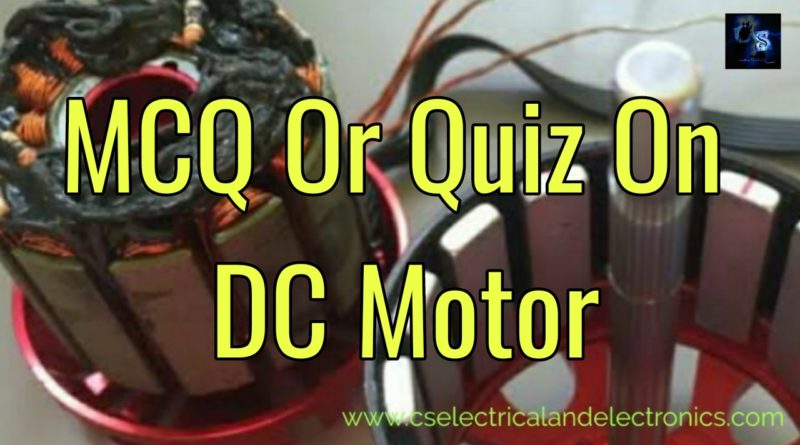 DC Motor Quiz