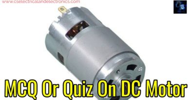 MCQ or quiz on dc motor