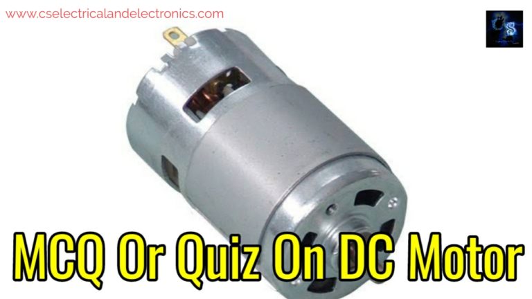 MCQ or quiz on dc motor