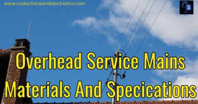 Overhead Service Mains Materials And Specification