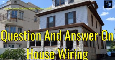 Question and answer on house wiring