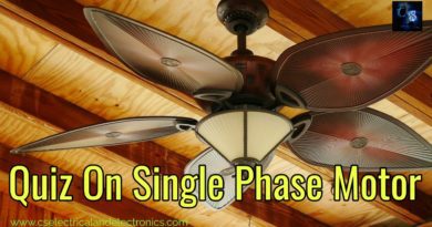 Quiz on single phase motor