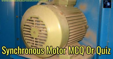 Synchronous motor mcq or quiz