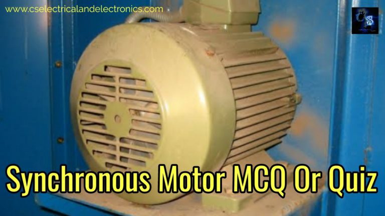 Synchronous motor mcq or quiz