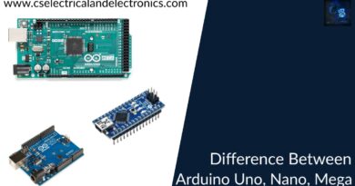 difference between Arduino Uno Nano Mega