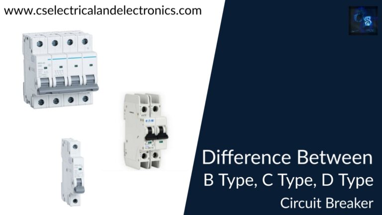 difference between b type c type d type circuit breaker