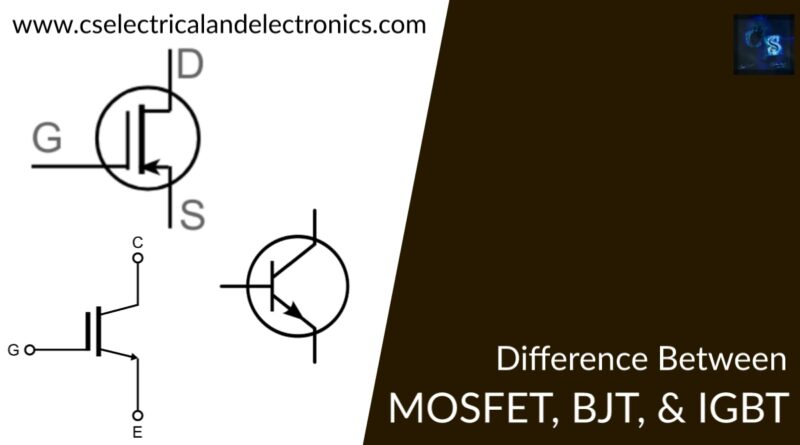 difference between mosfet, bjt, igbt