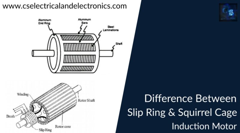 difference between slip Ring and squirrel cage induction Motor