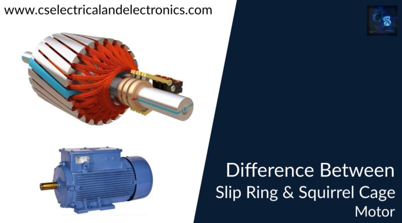 difference between slip Ring and squirrel cage motor.