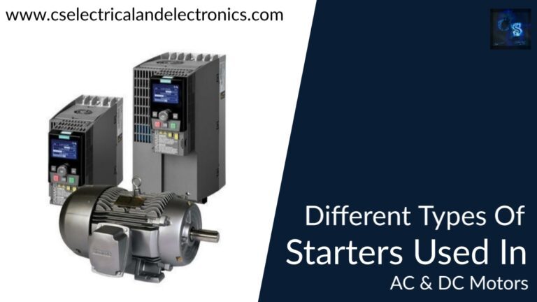 different types of starter used in ac and dc motors