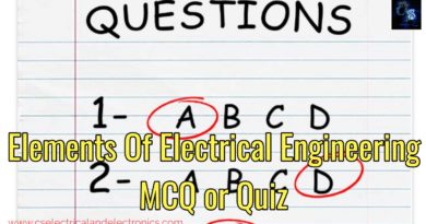 Quiz on elements of electrical engineering
