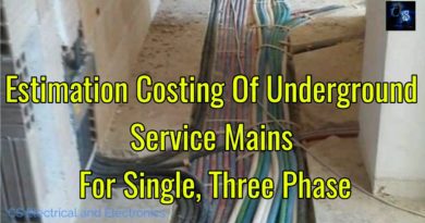 Estimation Costing of Underground Service Mains