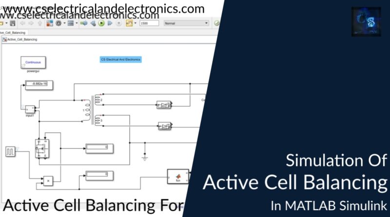 simulation Of active cell balancing in MATLAB Simulink