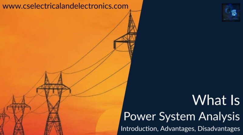 what is power system analysis