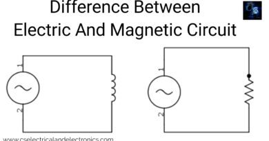 Difference between electric and magnetic circuit.