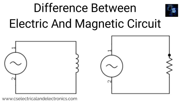 Difference between electric and magnetic circuit.