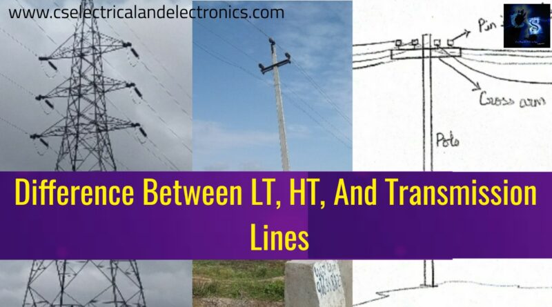 Difference Between LT, HT, And Transmission Lines, Conductors Used