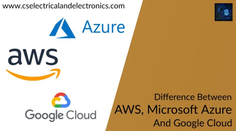 difference between AWS, Microsoft Azure, google cloud