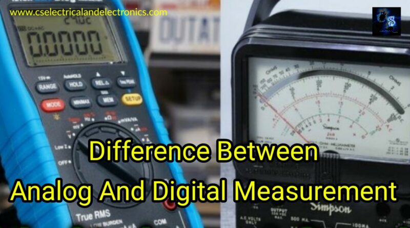 Difference BetweenAnalog And Digital Measurements