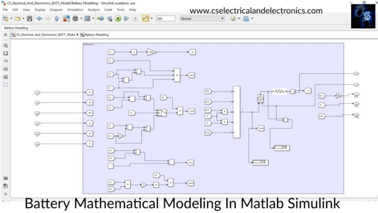 Battery Mathematical Modelling In MATLAB Simulink