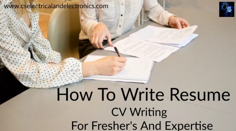 how to write resume