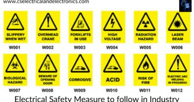 Electrical Safety Measure to follow in Industry