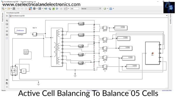 active cell balancing to balance 05 Cells