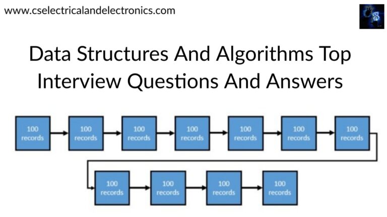 data Structures and Algorithm top interview questions and answers