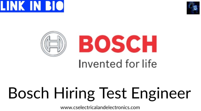 Bosch Hiring Test Engineer