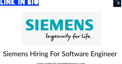 Siemens Hiring For Software Engineer