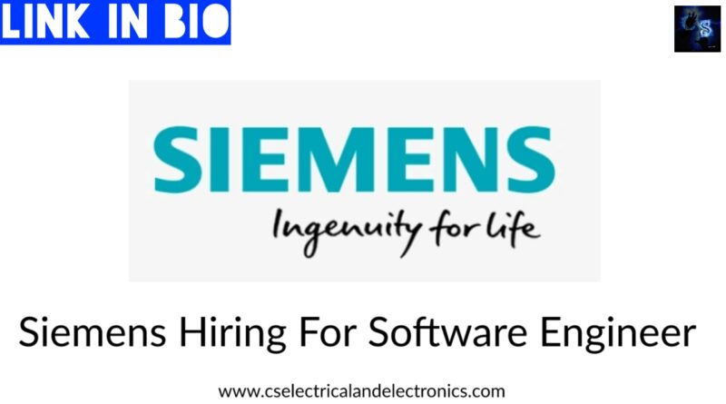 Siemens Hiring For Software Engineer