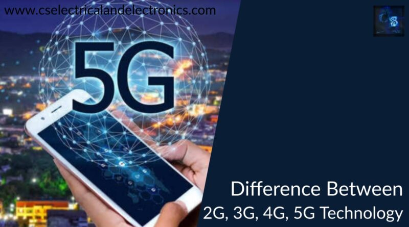 difference between 2G, 3G, 4G, 5G Technology