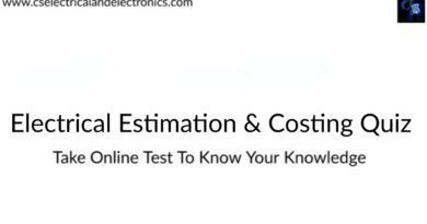 Electrical Estimation & Costing Quiz