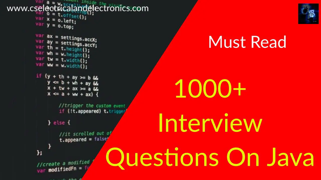 1000+ Interview Questions On Java, Java Interview Questions, Freshers