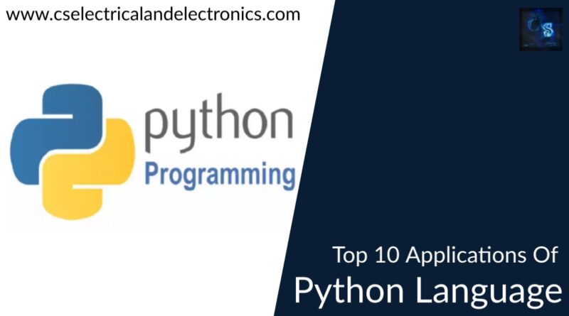top 10 Applications of python Language