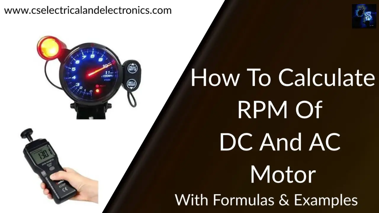 Royal familie med hensyn til vandrerhjemmet How To Calculate RPM Of DC And AC Motor, Formula To Calculate RPM
