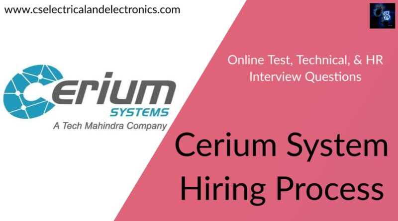Cerium System Hiring Process