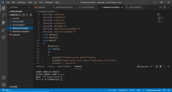 How To Create Multiple Files And Makefile In VS Code On Windows