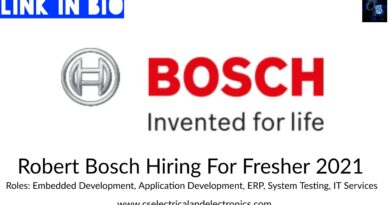 Robert Bosch Hiring For Fresher 2021