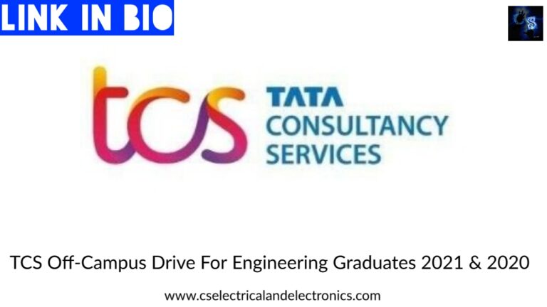 TCS Off-Campus Drive For Engineering Graduates 2021 & 2020