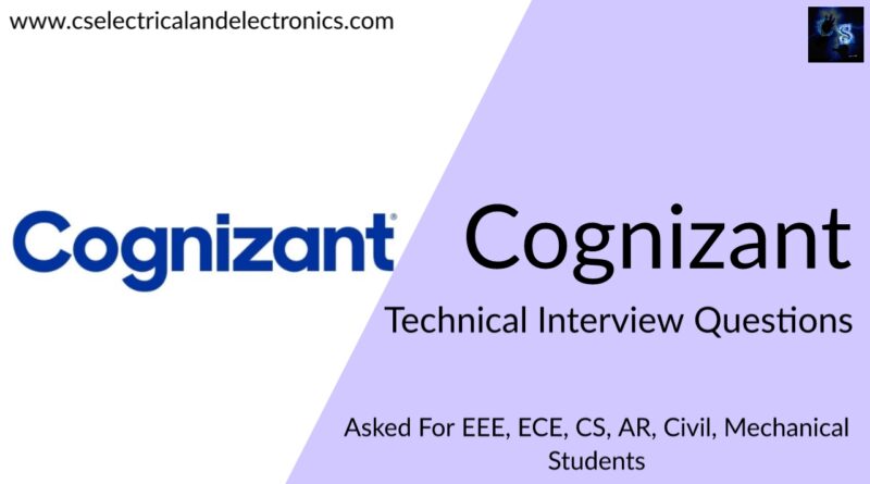 cognizant Technical Interview Questions