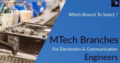 mtech branches for Electronics and communication Engineers