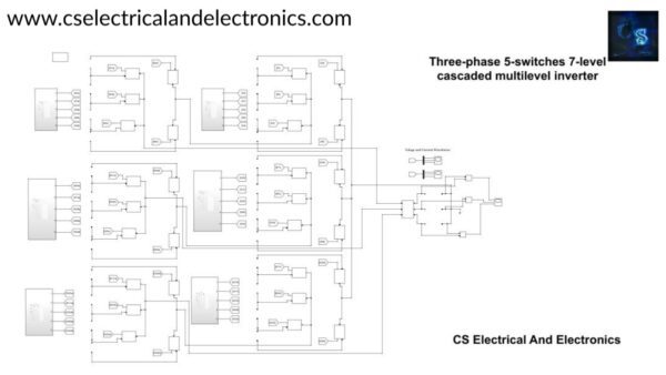 three phase 5 switches 7 level cascaded multilevel inverter