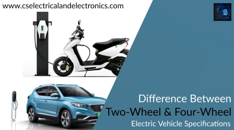 difference between two wheel and four wheel electric vehicle specifications
