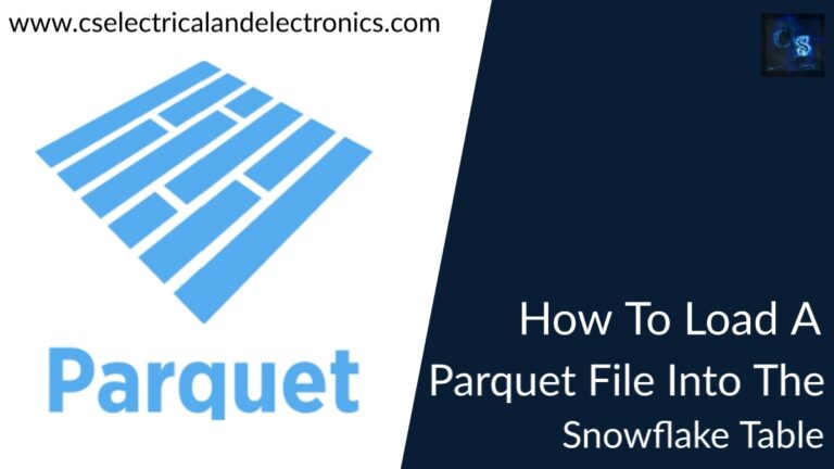 how to load a parquet File Into the snowflake table