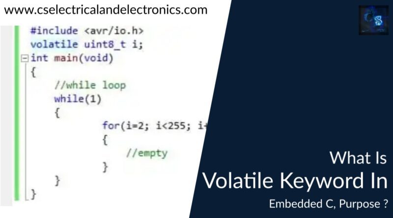 what is volatile Keyword in embedded c
