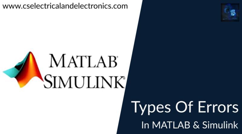 types of errors in MATLAB Simulink